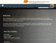 Tablet Screenshot of guptahospitality.com
